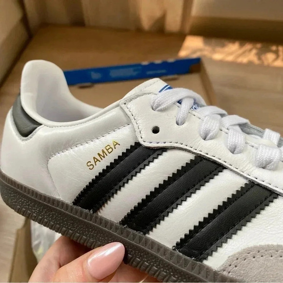 New Adidas Samba Sneakers Black White M5 / W6 - Picture 7 of 13